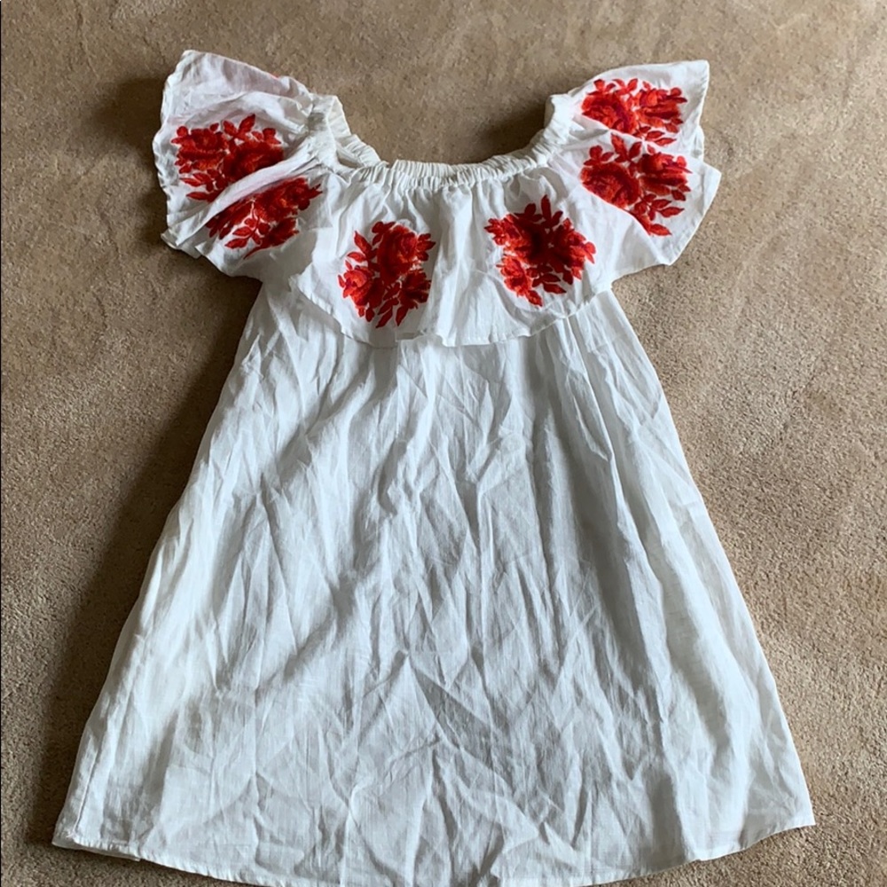 white off the shoulder dress